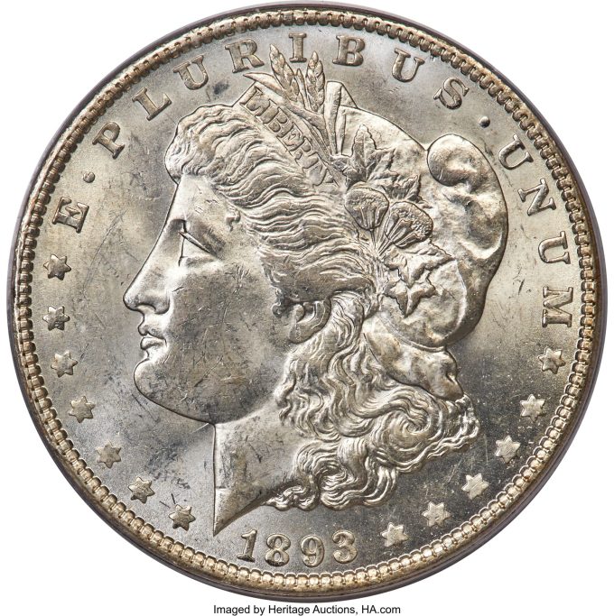 1893-O Morgan Dollar, MS63