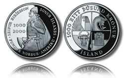 2000 Leif Ericson Silver Krónur, Icelandic Version