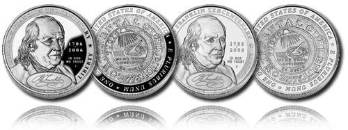 2006 Benjamin Franklin Founding Father Silver Dollar (Proof and Uncirculated)