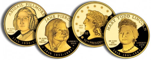 2010 First Spouse Gold Coins (US Mint images)