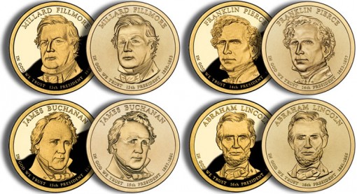 2010 Presidential $1 Coins (US Mint images)