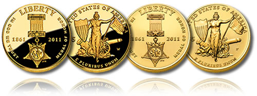 2011 Medal of Honor $5 Gold Coins (Proof and Uncirculated)