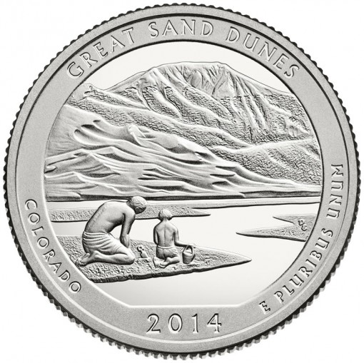 2014 Great Sand Dunes National Park Quarter - Proof