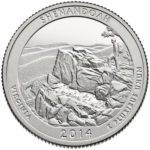 2014 Shenandoah National Park Quarter - Proof