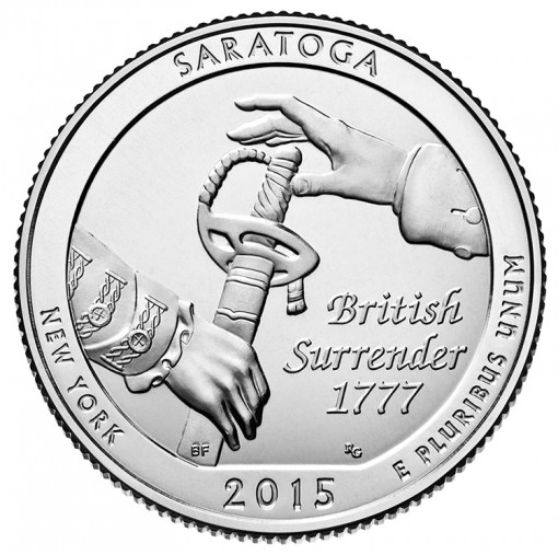 2015 Saratoga National Historical Park Quarter for New York