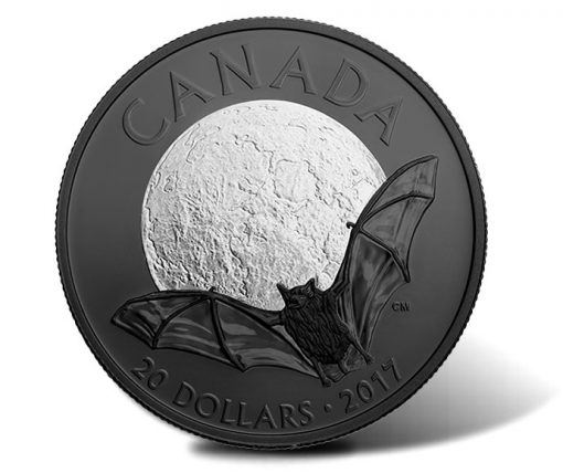 2017 $20 The Little Brown Bat 1 oz. Pure Silver Coin - Reverse