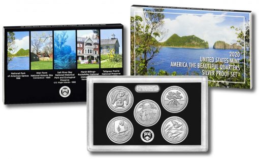 2020 America the Beautiful Quarters Silver Proof Set - Collage Image