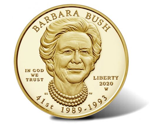 2020-W $10 Proof Barbara Bush First Spouse Gold Coin - Obverse