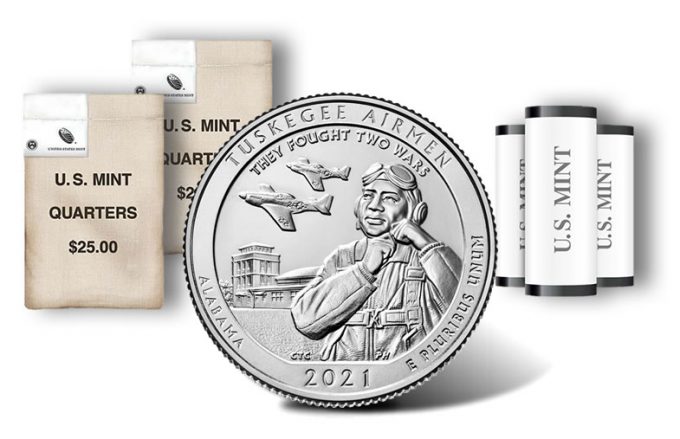 2021 Tuskegee Airmen quarter rolls and bags