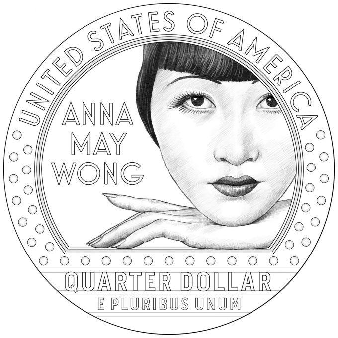 2022 American Women Quarter for Anna May Wong