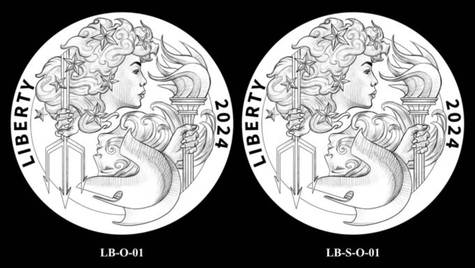 2024 Liberty and Britannia Coin and Medal Candidate Designs LB-O-01 and LB-S-O-01