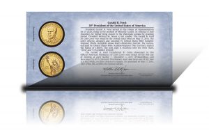 Back of 2016 Gerald R. Ford $1 Coin Cover