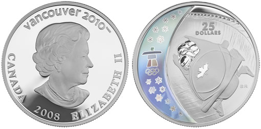 Canadian Silver Bobsleigh Hologram Coin