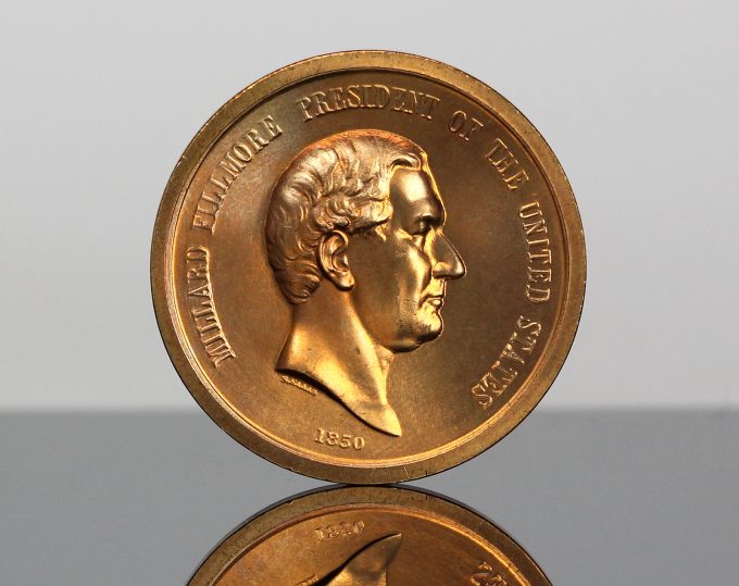 CoinNews photo Millard Fillmore Presidential Bronze Medal - Obverse