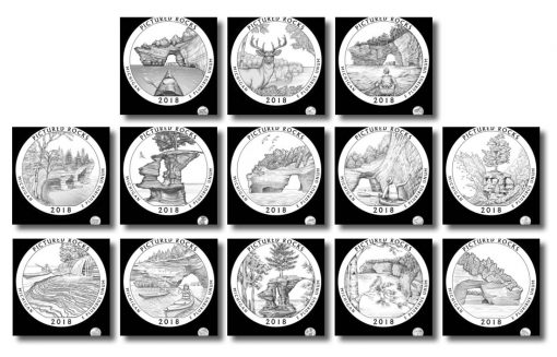 Design candidates 2018 Pictured Rocks National Lakeshore quarter