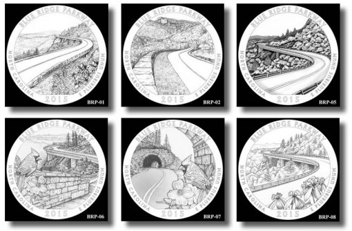 Design candidates for the Blue Ridge Parkway Quarter