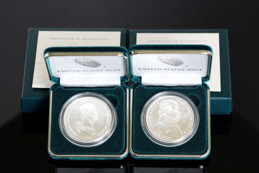 George Washington and John Adams Presidential Silver Medals - Packaging