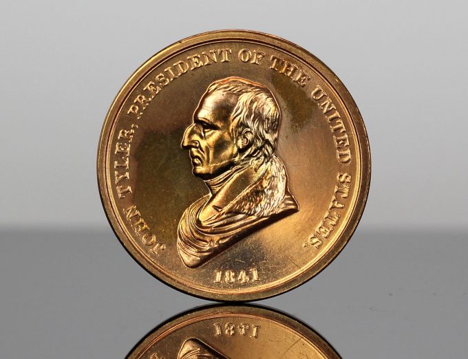 John Tyler Presidential Bronze Medal - Obverse