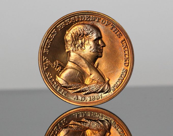 Martin Van Buren Presidential Bronze Medal - Obverse