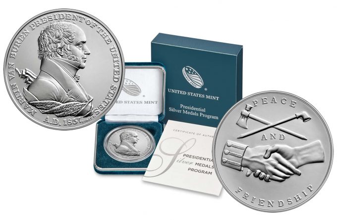 Mint product images Martin Van Buren Presidential Silver Medal