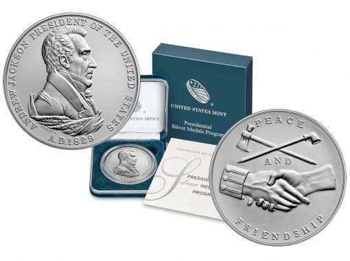 Product images of Andrew Jackson Presidential Silver Medal