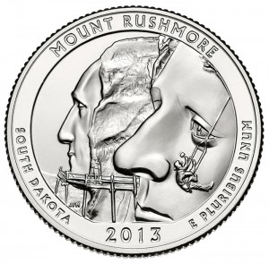 Reverse Side of Mount Rushmore Quarter