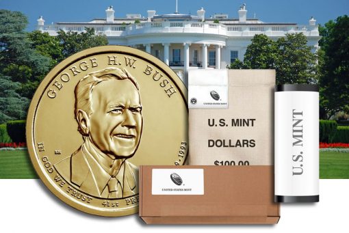 Rolls, Bags and Boxes of George H.W. Bush Presidential $1 Coins