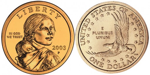 Sacagawea Native American $1 Coins (US Mint images)