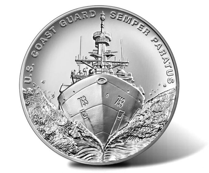 U.S. Coast Guard 2.5 oz Silver Medal - obverse