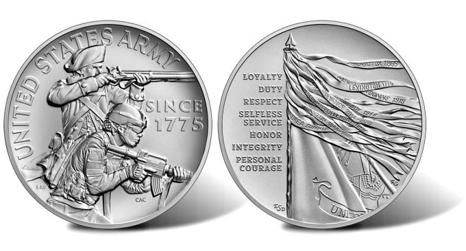 US Army Silver Medal - obverse and reverse