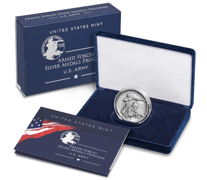 US Mint product images Army 2.5 Silver Medal