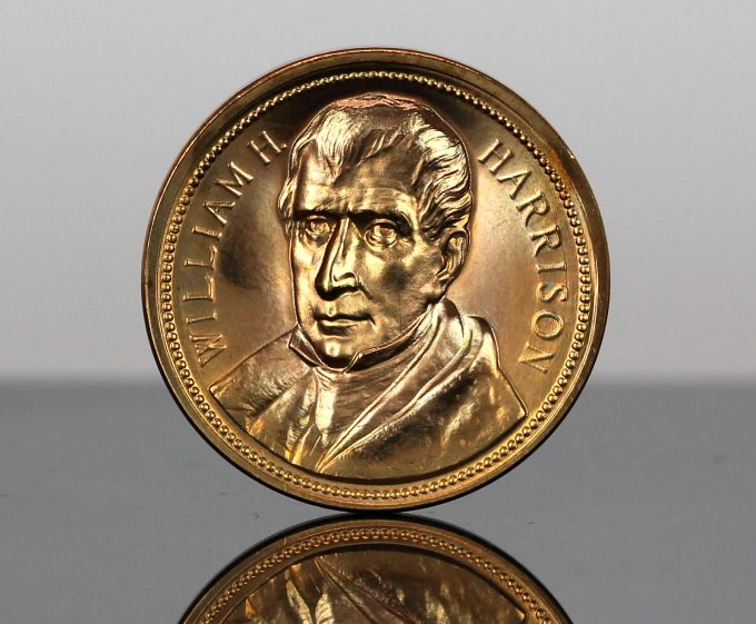 William Henry Harrison Presidential Bronze Medal - Obverse